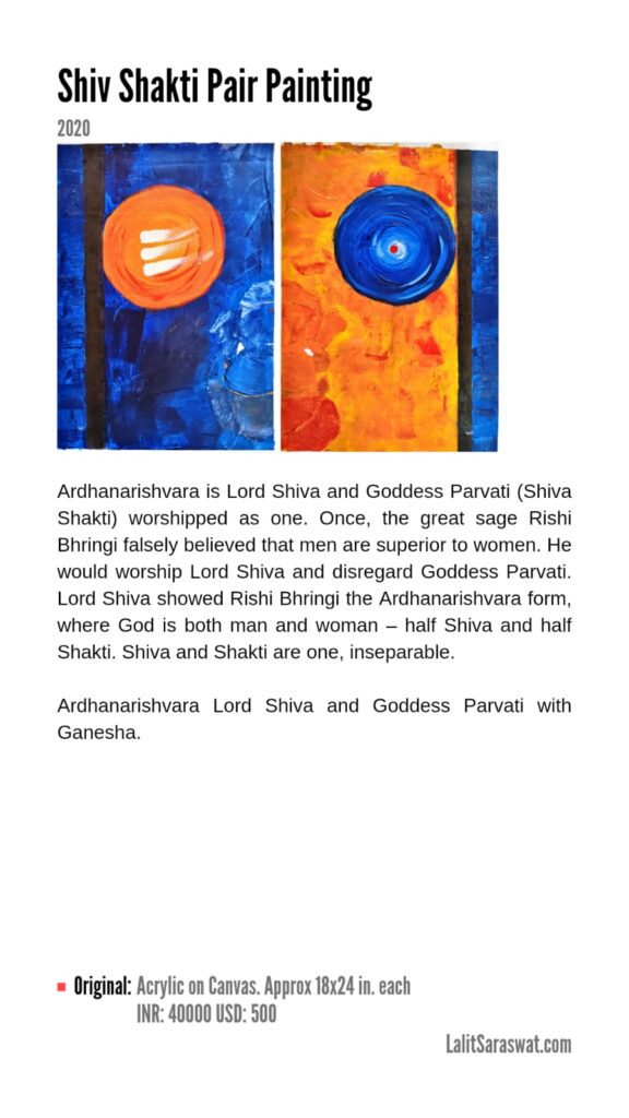 Shiv Shakti Pair Painting